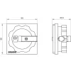 Acionamento rotativo Siemens SIRIUS 3LD 3LD9224-3B, punho vermelho/placa frontal amarela, IP65, bloqueável