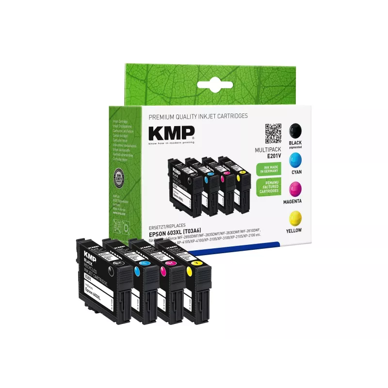 KMP MULTIPACK E201V - pack de 4 - preto, amarelo, ciano, magenta - compatível - cartucho de tinta (alternativa a: Epson 603XL) (1650,4005)
