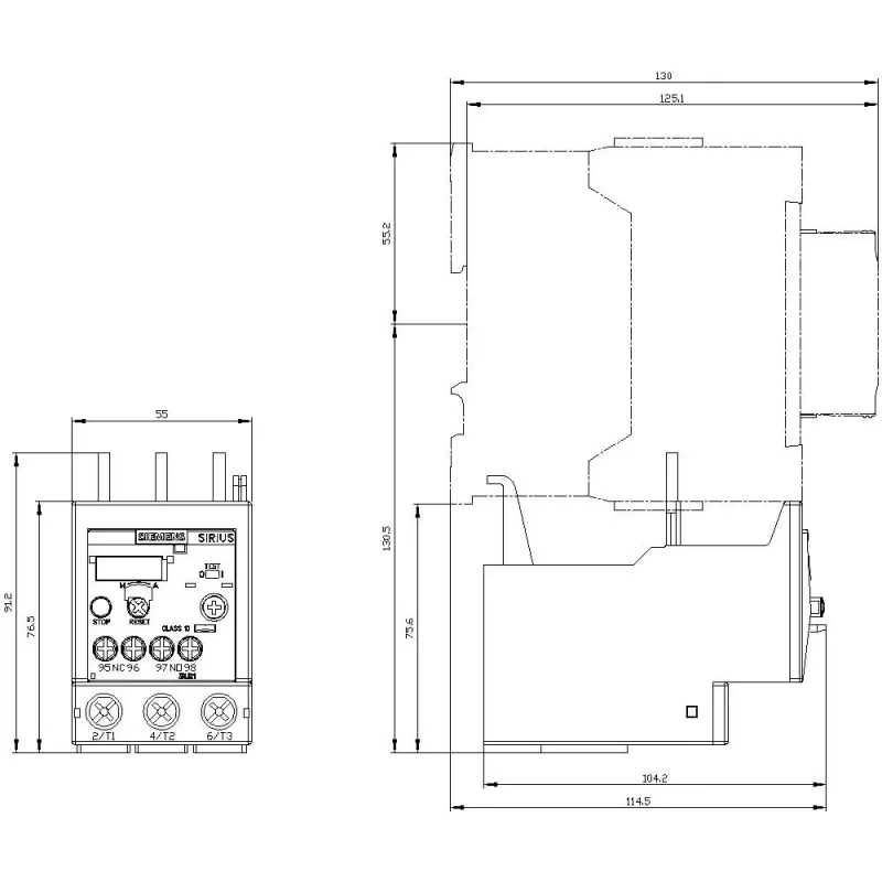SIEMENS SIRIUS 3RU2136-4EB0 relé térmico de sobrecarga 22-32 A classe 10