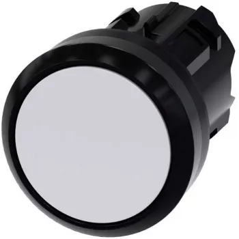 Siemens SIRIUS ACT elemento frontal de botão de pressão, plástico, branco, 22 mm 3SU1000-0AA60-0AA0