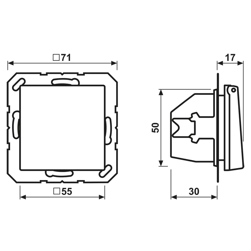 JUNG A 1520 BF KL CH tomada SCHUKO 16 A 250 V com tampa basculante, termoplástico lacado, série A, champanhe