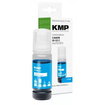 KMP PRINTTECHNIK frasco de recarga de tinta ciano para Canon GI-53C (4673C001) 60 ml 1583,0003