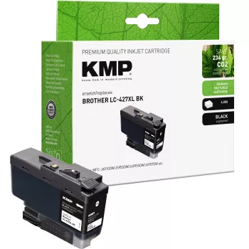 Cartucho de tinta preto compatível KMP substituto para Brother LC427XLBK (rendimento extra alto, 6000 páginas) 1551,4001