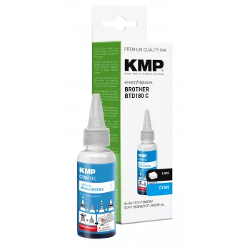 KMP tinta de recarga ciano 50 ml para Brother BTD180C (1555,0003)