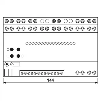 JUNG 2590M1SR KNX Multistation Universal, calha DIN, 8 TE