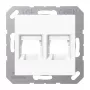 Jung AS 500 tampa 2 tomadas para AMP Modular Jack, branco alpino A1569-2WEWW