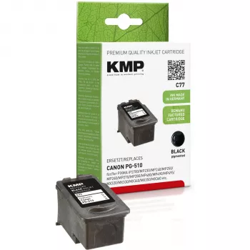 KMP C77 tinte preta compatível 9 ml para Canon PIXMA MP230 MP237 MP252 MP258 MP270 MP282 MP499 MX350 MX360 MX410 MX420 1511.4001