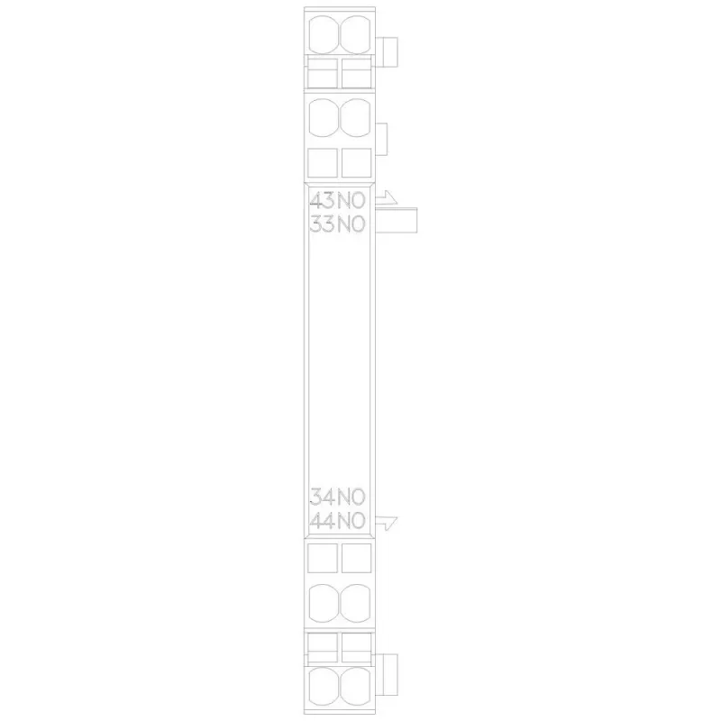Siemens interruptor auxiliar 2 NO, montagem lateral para disjuntores 3RV2 S00/S0 - 3RV29012B