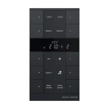 Busch-Jaeger Termostato de ambiente 10 vias, preto mate SBR-F-10.0.11-885 (2CKA006220A0901)