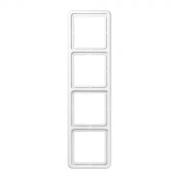 JUNG CD 500 Moldura de cobertura 4 vias, branco alpino, horizontal/vertical CD584WUWW