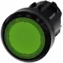 Siemens SIRIUS ACT Acionador de botão, 22mm, redondo, verde, momentâneo, sem iluminação, anel frontal de plástico, preto 3SU10010AD400AA0