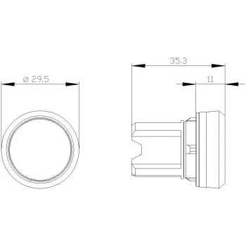 Siemens SIRIUS ACT Acionador de botão, 22mm, redondo, verde, momentâneo, sem iluminação, anel frontal de plástico, preto 3SU10010AD400AA0