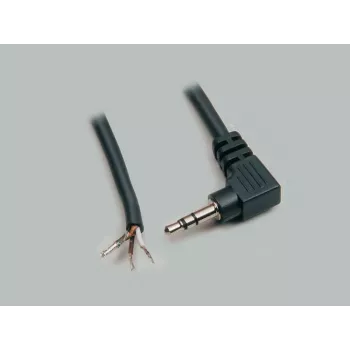 BKL Electronic 1101054 Conector fêmea jack estéreo 3,5 mm, 3 polos, ligação por soldadura, caixa metálica