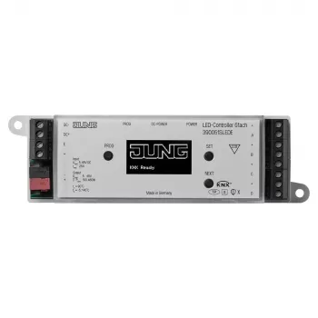 JUNG KNX Controlador LED 5 canais DC 5-48V, calha DIN, Secure, 390051SLEDE
