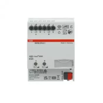 ABB UD/S2.315.2.1 Regulador LED 2x315 W/VA, Atuador de Regulação Universal KNX de 2 Canais, Calha DIN 2CKA006197A0053