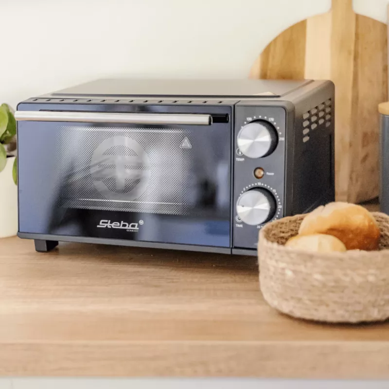 Mini-forno Steba KB M 9 9 L 800 W preto/prateado 04.69.00