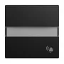 Tecla Busch-Jaeger BJ 2506 N/KI-915 com campo de identificação e símbolo de campainha, preto mate 2CKA001731A4041