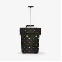 Reisenthel trolley M saco trolley, poliéster, preto às bolinhas, cores mistas, 2 rodas (NT7009)