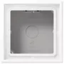 JUNG LS 581 A WWM tampa de sobrepor 1 tomada, LS CUBE, duroplasto lacado, branco neve mate