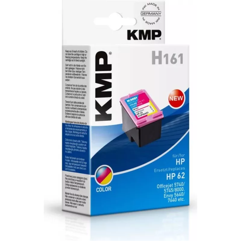 KMP H161 cartucho de tinta tri-colour (ciano, magenta, amarelo) para HP 62 – 4,5 ml 1741.4830