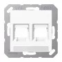 Jung A1569-2NAWEWW placa central para módulos radiais AMP NETCONNECT, 2 tomadas, branco alpino