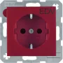 Berker tomada SCHUKO vermelho mate 47231922
