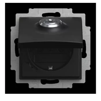 Busch-Jaeger mecanismo de tomada Schuko 20 EUKBSL-915, 16 A, 250 V, encastrar, terminais sem parafusos, com proteção para crianças, cinzento 2CKA002018A1588