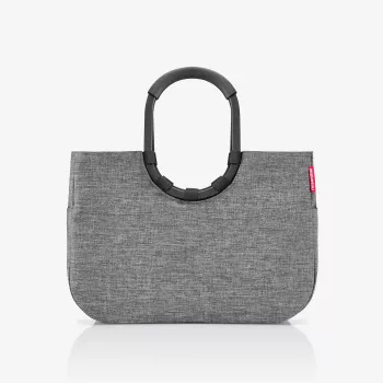 Cesto de compras reisenthel loopshopper L, Twist Silver, 25 L, estrutura de alumínio, poliéster OR7052