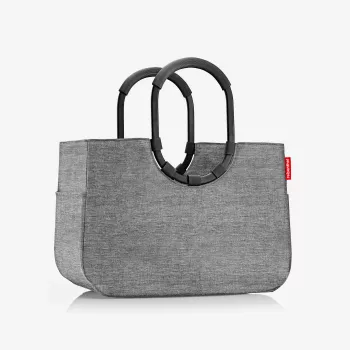 Cesto de compras reisenthel loopshopper L, Twist Silver, 25 L, estrutura de alumínio, poliéster OR7052