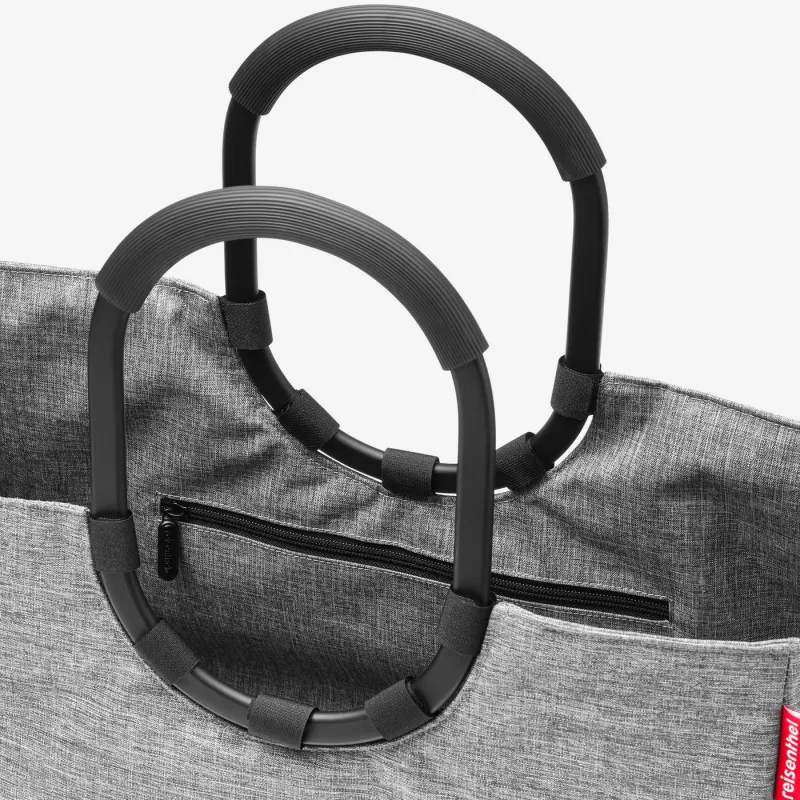 Cesto de compras reisenthel loopshopper L, Twist Silver, 25 L, estrutura de alumínio, poliéster OR7052