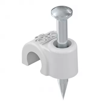 Clipe de prego isolado OBO BETTERMANN 2020 50 LGR 20mm L50 PP cinzento claro RAL7035 2228416