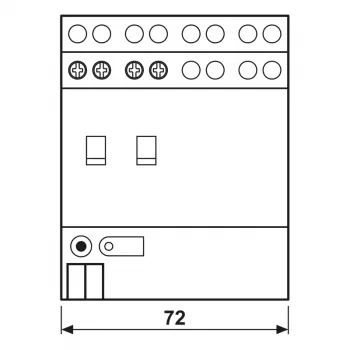 Atuador de comutação KNX Jung, 2 canais, 16 A, 230 V AC, calha DIN, 2 TE 2302.16REGHM