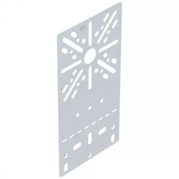 Placa de montagem plana vertical OBO Bettermann MP FL DD 235x120 mm, aço, revestido a zinco-alumínio, fixação por parafusos