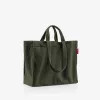 Saco de ombro reisenthel Softshopper cord dark matcha GR5057 poliéster 28 l