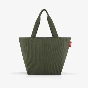 Saco de compras reisenthel Shopper M cord dark matcha ZS5057 - capacidade de 15 litros