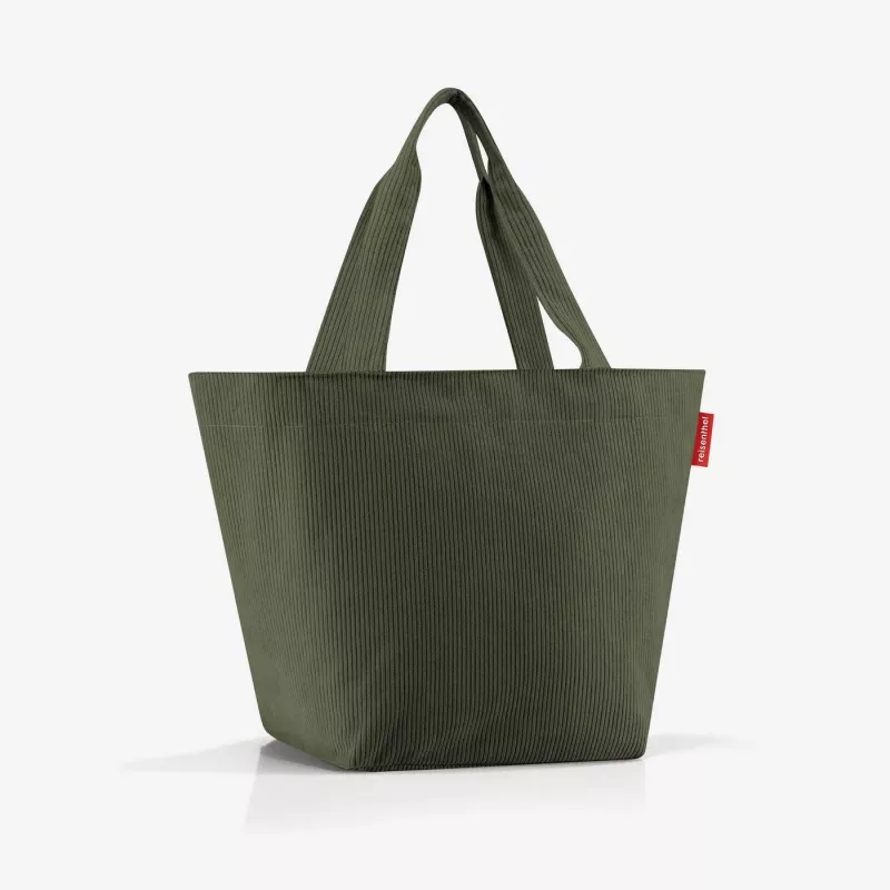 Saco de compras reisenthel Shopper M cord dark matcha ZS5057 - capacidade de 15 litros