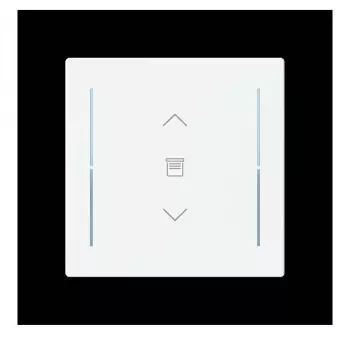 Tampa de tecla para controlo de estores, 1 via, símbolo de estore, Busch-Jaeger studio branco mate 2CKA006199A0395