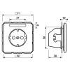 Tomada SCHUKO JUNG CD 1520 KINA WW 16 A 250 V com campo de escrita, Safety Plus, duroplasto, série CD, branco alpino