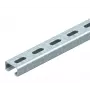 Calha de montagem OBO Bettermann perfil C 41x21 mm, ranhurada, 2000 mm, aço galvanizado a quente, largura da ranhura 22 mm 1122933