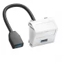 OBO Bettermann MTS-U3A F RW1 suporte multimédia 45x45 mm, branco puro (6104934)