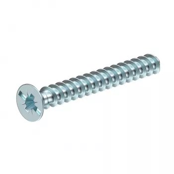 Parafuso para aparelhagem OBO Bettermann 2003271 M4 x 10 mm Pozidriv PZ1 cabeça chata aço zincado 50 unidades