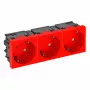 OBO BETTERMANN Connect 45 STD-D3SC SRO3 Tomada de contacto de proteção 3-fach, 33° inclinada, preto 6120509