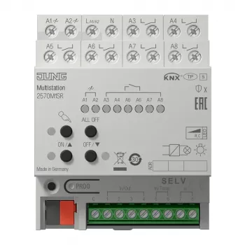 JUNG 2570M1SR KNX IP Multistation, calha DIN, 4 TE, Secure