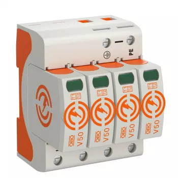 OBO BETTERMANN CombiController V50 V50-4-280 Para-raios de sobretensão Tipo 1+2 de 4 polos 280V (5093513)
