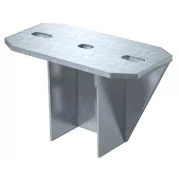 OBO Bettermann KU 7 NOX FT Placa de topo para suporte U, aço inoxidável 1.4301 6349056