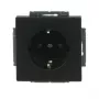 Busch-Jaeger tomada SCHUKO encastrada, preto mate, 16A, 250V, com tampa basculante 2CKA002013A5454