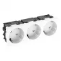 OBO BETTERMANN Connect 45 STD-D3SC RW3 Tomada 33° com 3 tomadas Schuko branco puro 6120503