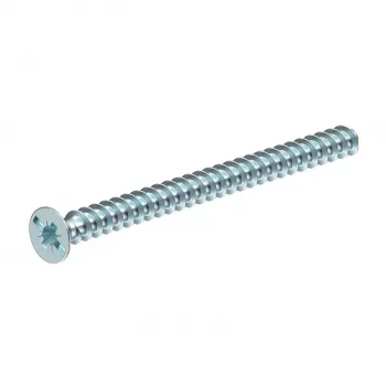 OBO Bettermann 2003279 Parafuso para aparelhos M4 x 10 mm, aço zincado, cabeça lenticular Phillips PZ2, pack de 50