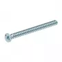 OBO Bettermann 2003279 Parafuso para aparelhos M4 x 10 mm, aço zincado, cabeça lenticular Phillips PZ2, pack de 50