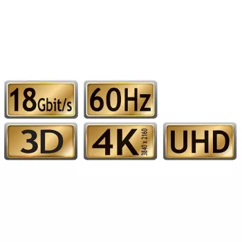 MAXTRACK C 215-2 L Cabo HDMI 2 m preto 4K Ultra HD 18 Gbps HDMI 2.0